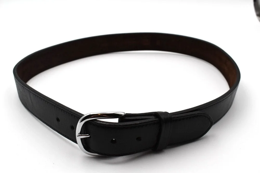 Galco CSB7-40B CSB7 Cop Series Black Leather Belt Nickel Buckle Suede Lined